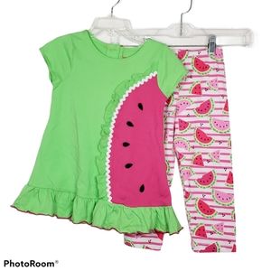 NWT Good Lad Watermelon Tee + Capri Leggings